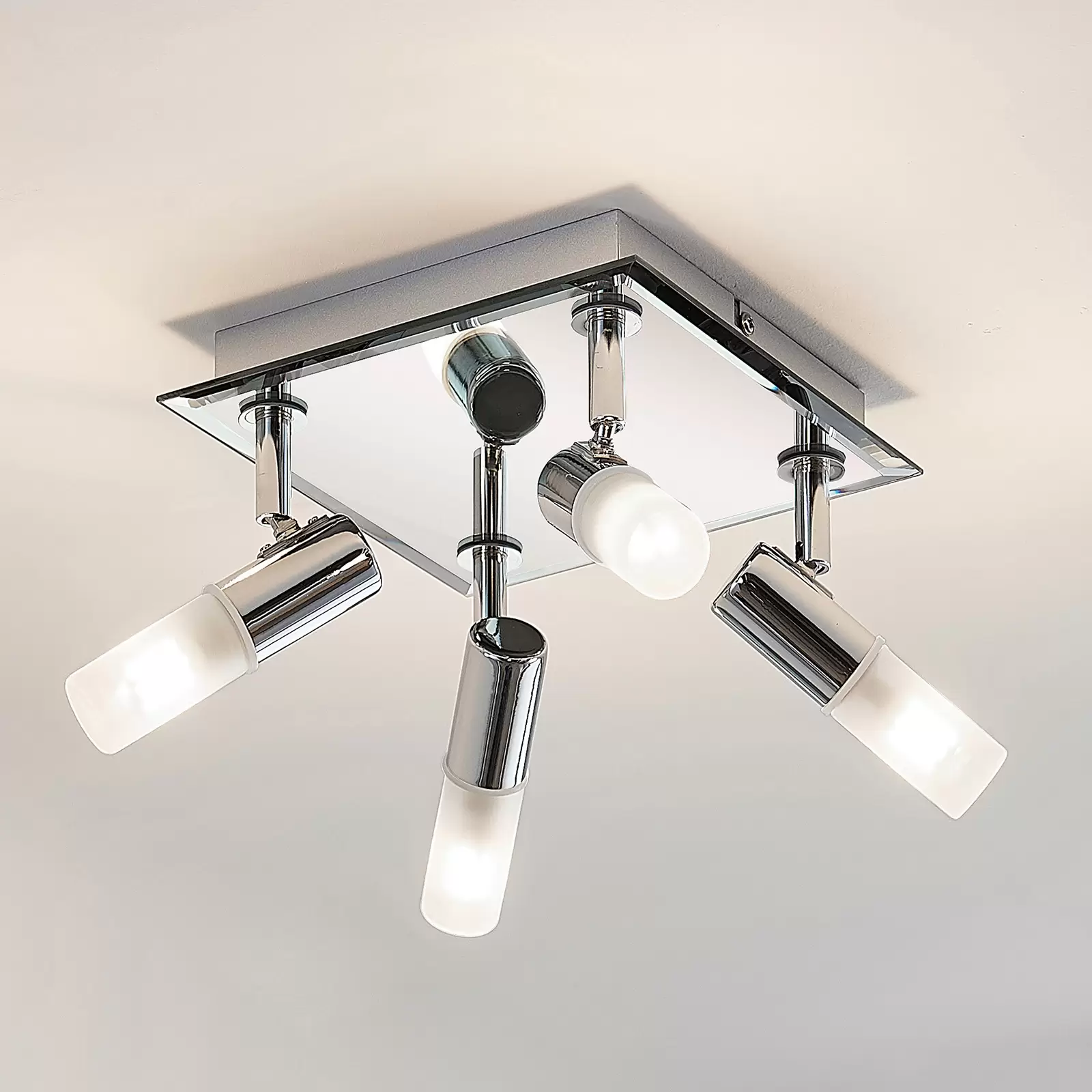 Zela bathroom ceiling light, 4-bulb 32 x 32 cm | Lights.co.uk