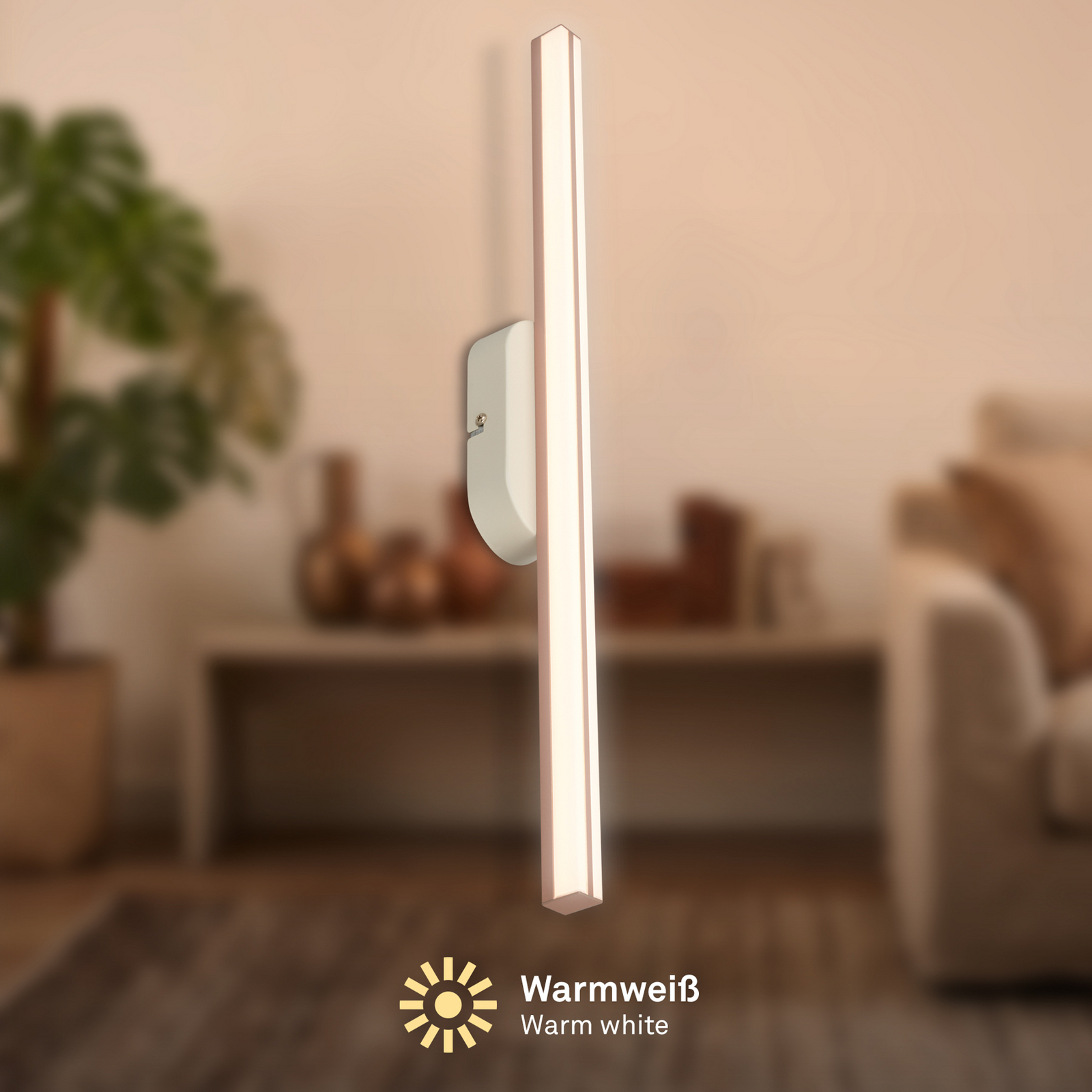 Ruth LED wall light, light grey/brown, height 60 cm, 3,000 K Ruth LED wall light, light grey/brown, height 60 cm, 3,000 K