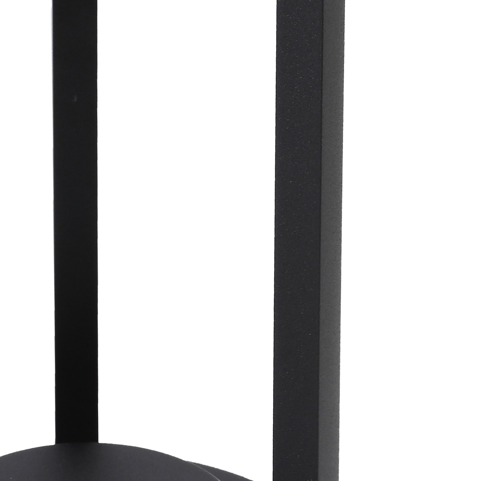 Lucande Evelis bolardo luminoso LED, negro, aluminio, sensor