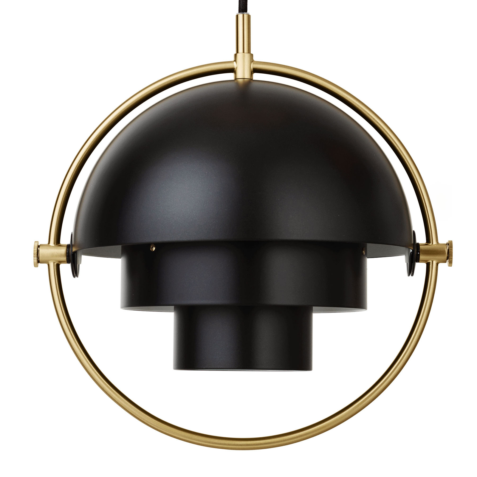 GUBI pendellampa Multi-Lite, Ø 27 cm, ram i mässing