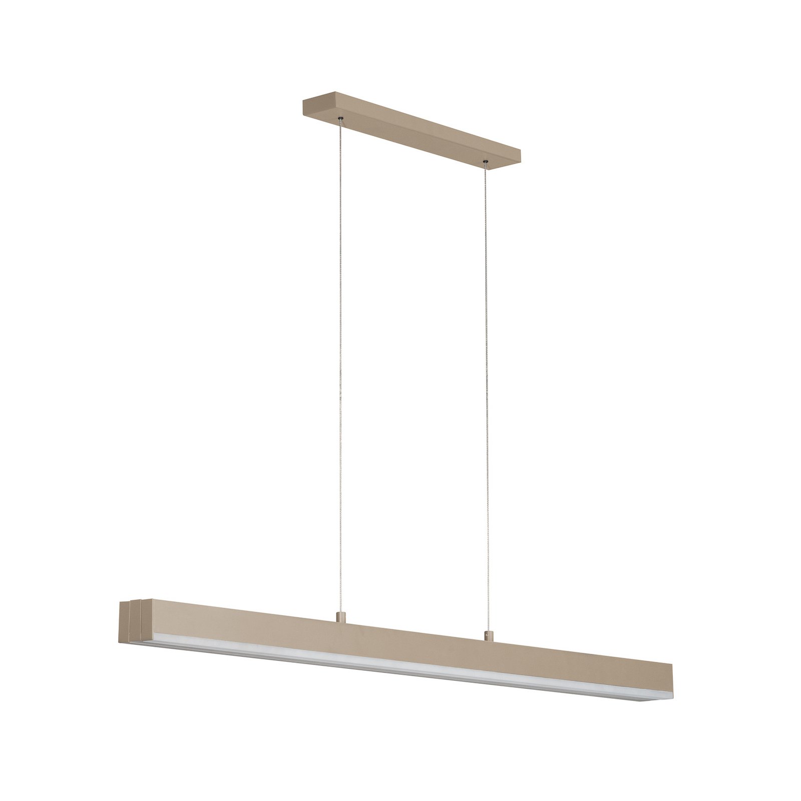 LED κρεμαστή λάμπα Vayana, μήκος 190 cm, χρώμα άμμου, μέταλλο, CCT