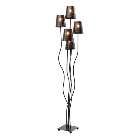 KARE Flexible standerlampe, 5 lyskilder, sort