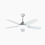 Ventilateur de plafond LED Divian, blanc, courant continu, silencieux, CCT -