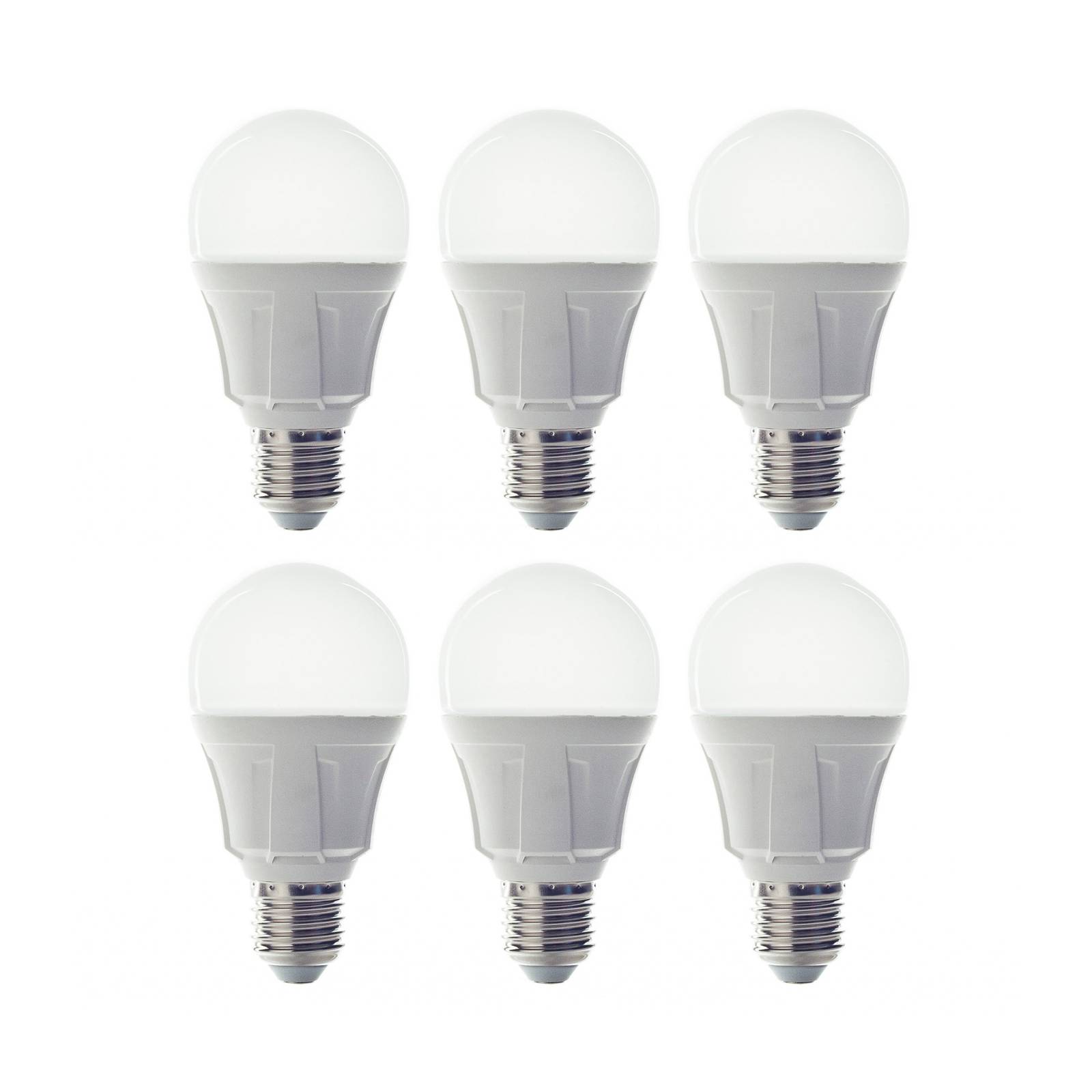 Lindby LED-Leuchtmittel, E27, 11 W, opal, 3.000 K, 6er-Set