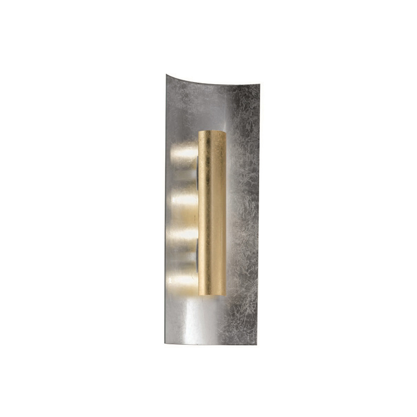 Wandleuchte Aura Silber mit Blattgoldblende