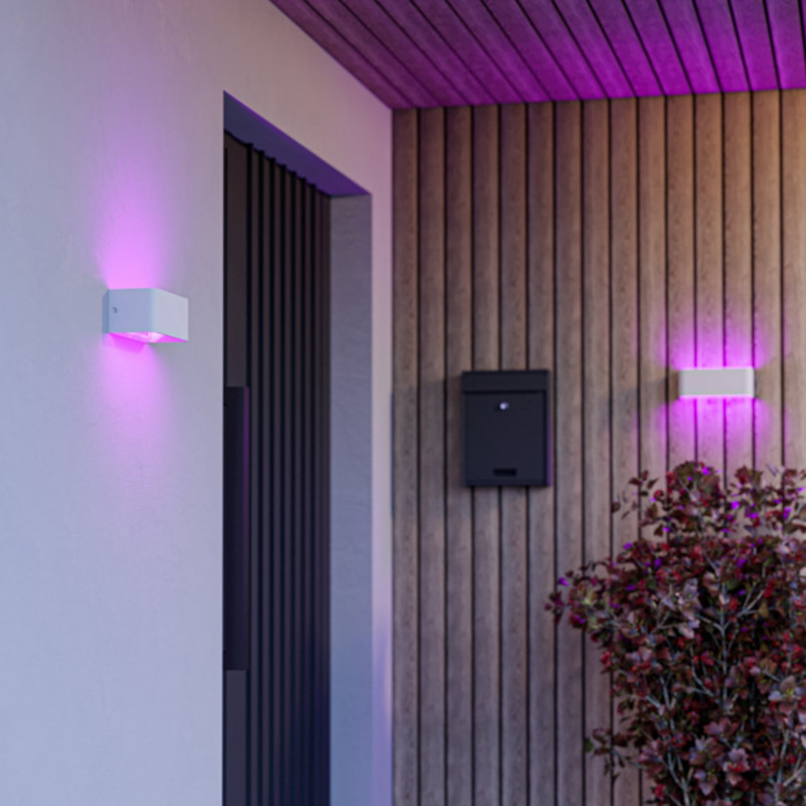 Candeeiro de parede exterior LED inteligente EGLO connect SANIA-Z, branca, IP55 Candeeiro de parede exterior LED inteligente EGLO connect SANIA-Z, branca, IP55