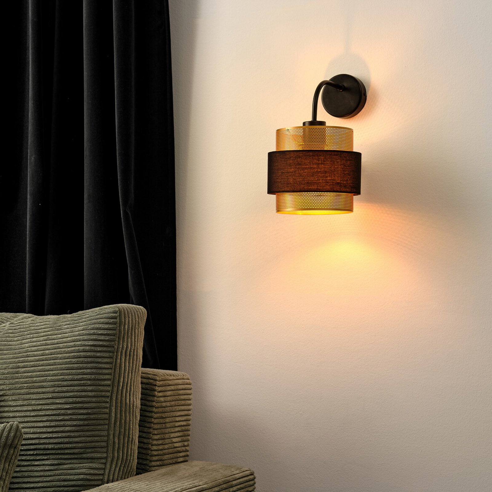 OSRAM wandlamp Decor Hornet, 1-lamp, zwart/goud, E27