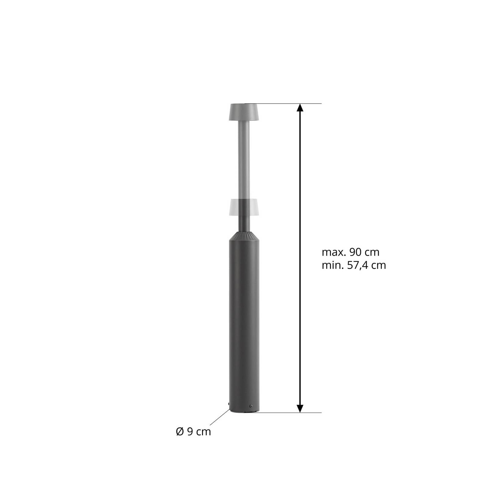 Lucande Słupek oświetleniowy LED Tareko, 90 cm, antracyt, IP65