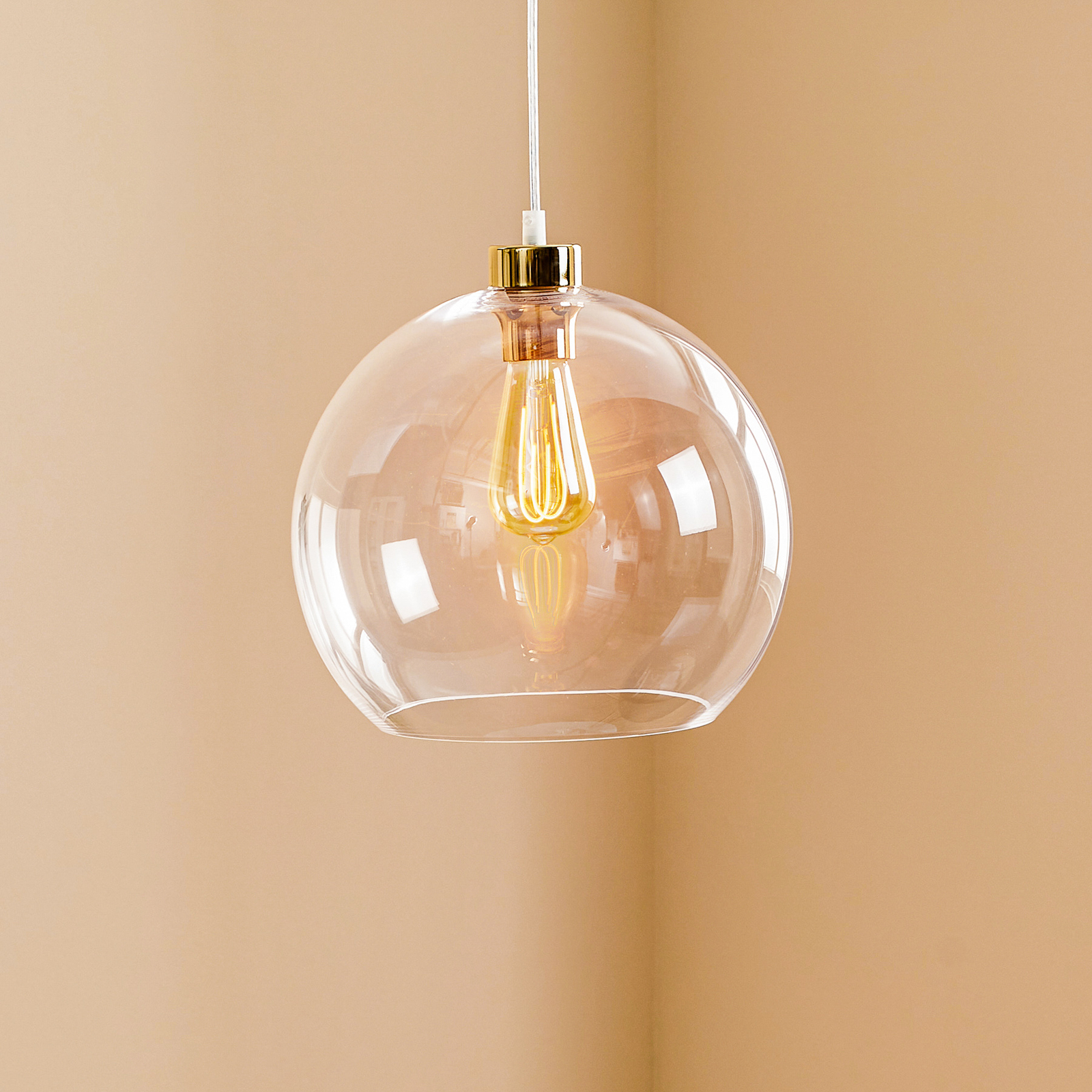 Cubus hanging light, one-bulb, white