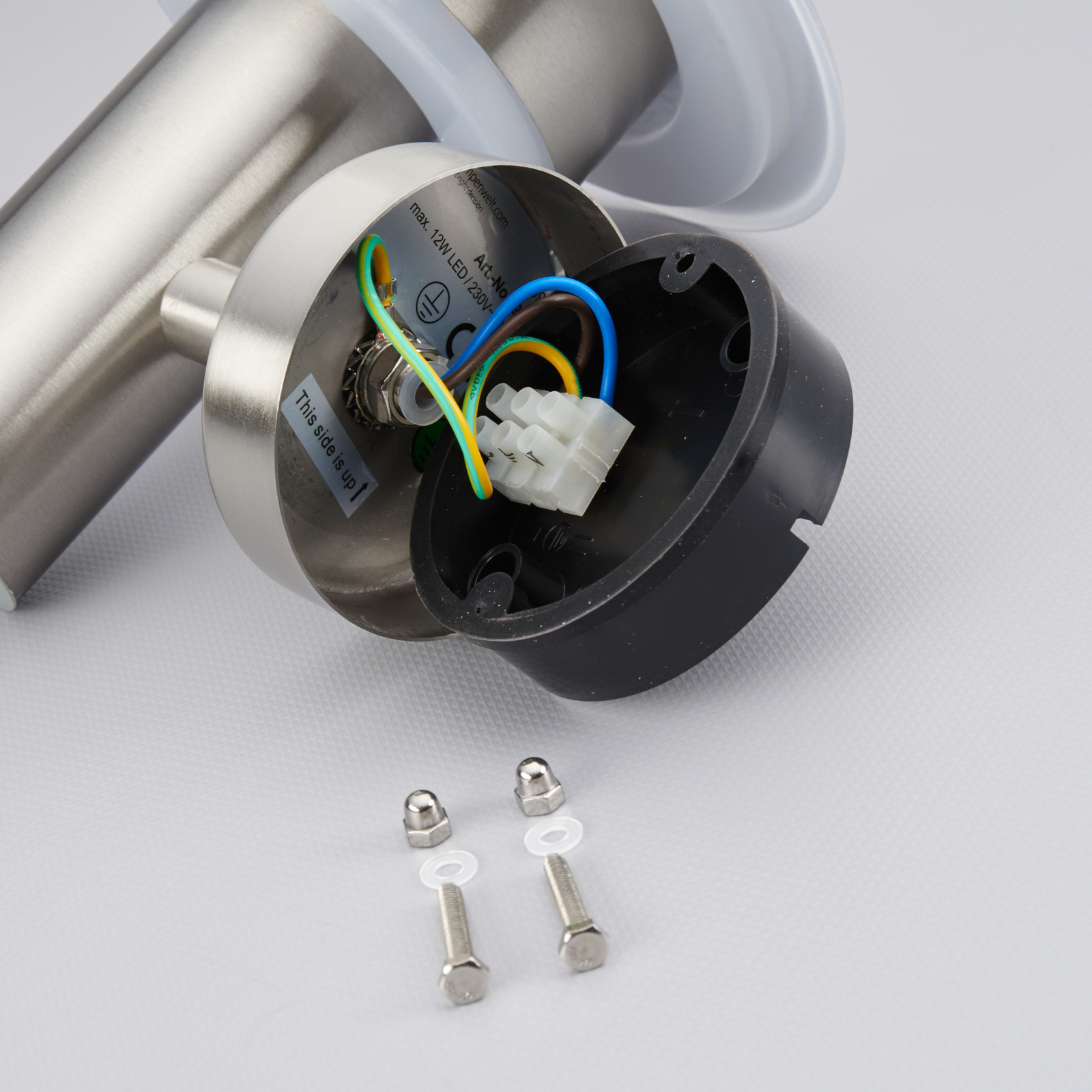 Aplique de exterior Lillie con sensor Steel - Lindby