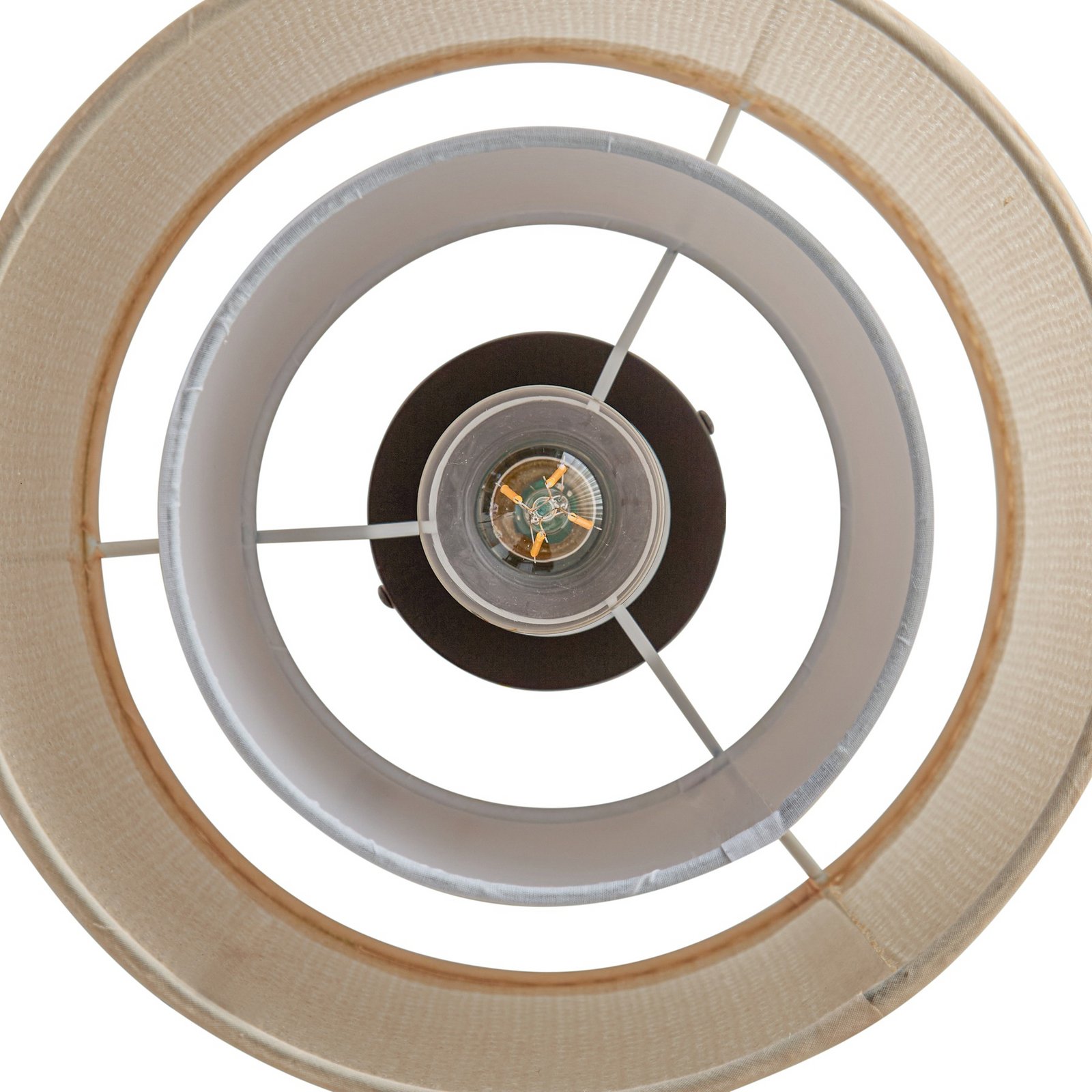 Lindby Deckenleuchte Soula, Ø 26 cm, beige, Kunststoff, E27