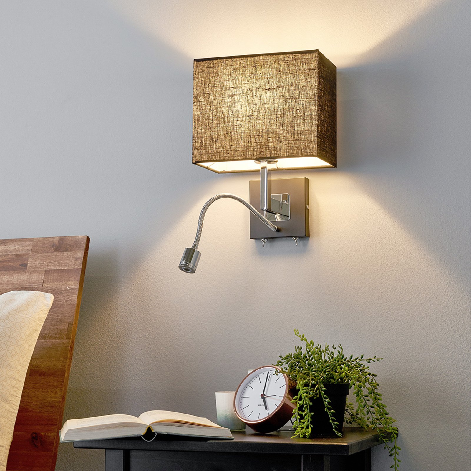Rebekka Applique Murale Black/Chrome - Lucande