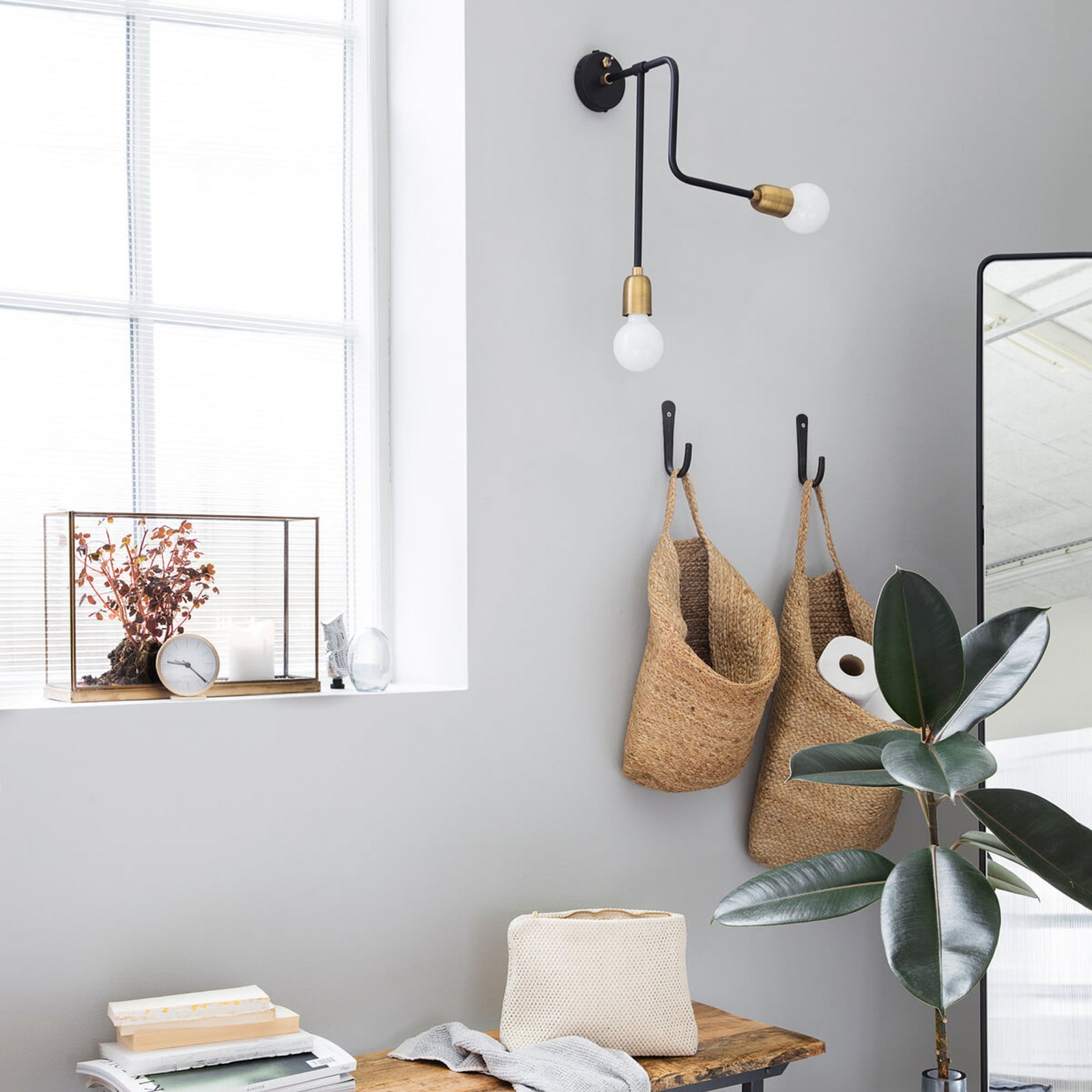 Cestino portaoggetti HDMira, canapa, 48 x 40 cm - House Doctor