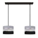 Helen hanging lamp linear grey/black/silver 2-bulb