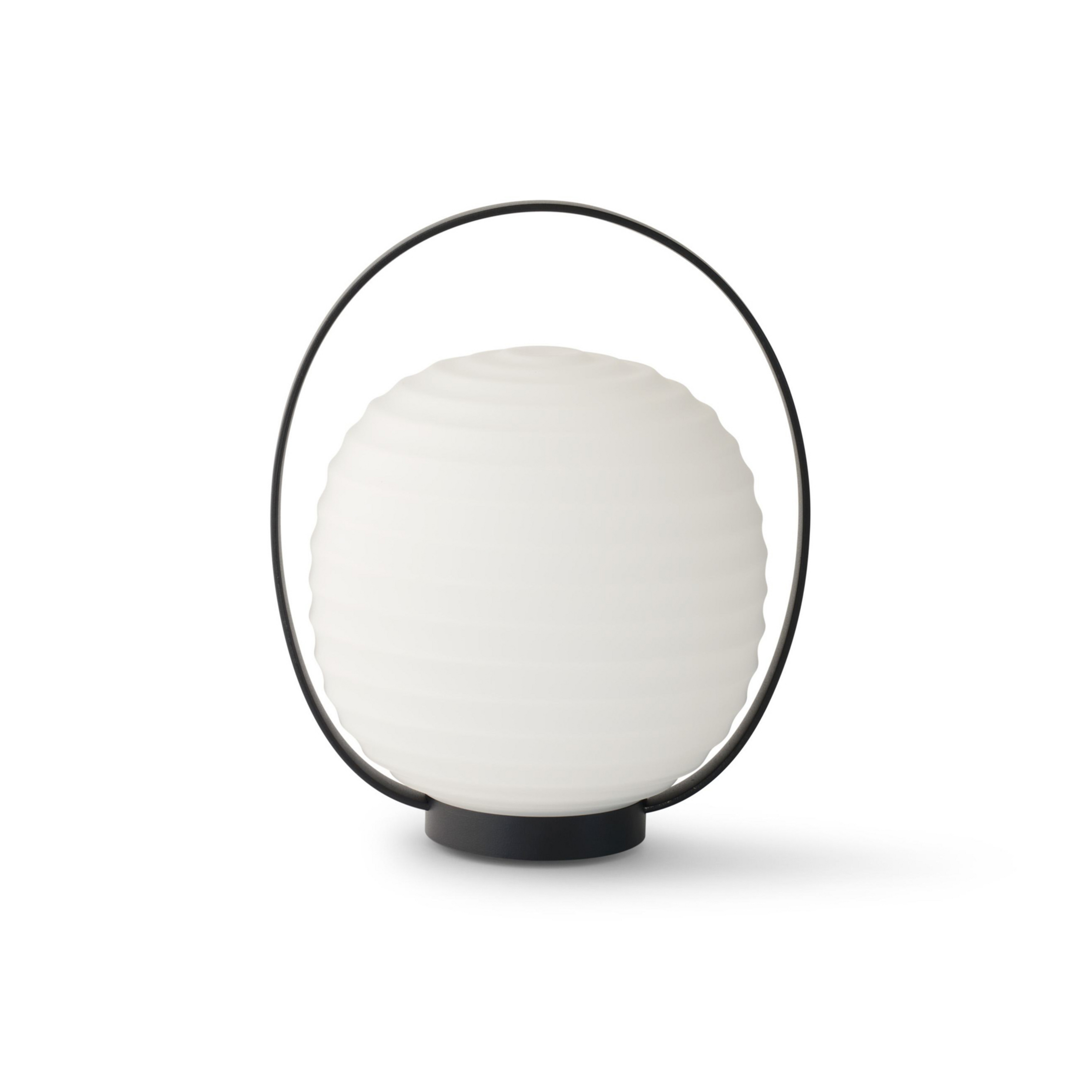 Lantern Portable Lampe de Table Noir/Opale Blanc - New Works