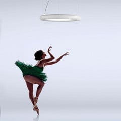 Lampada a sospensione a LED Materica Innes Ø 60 cm bianco