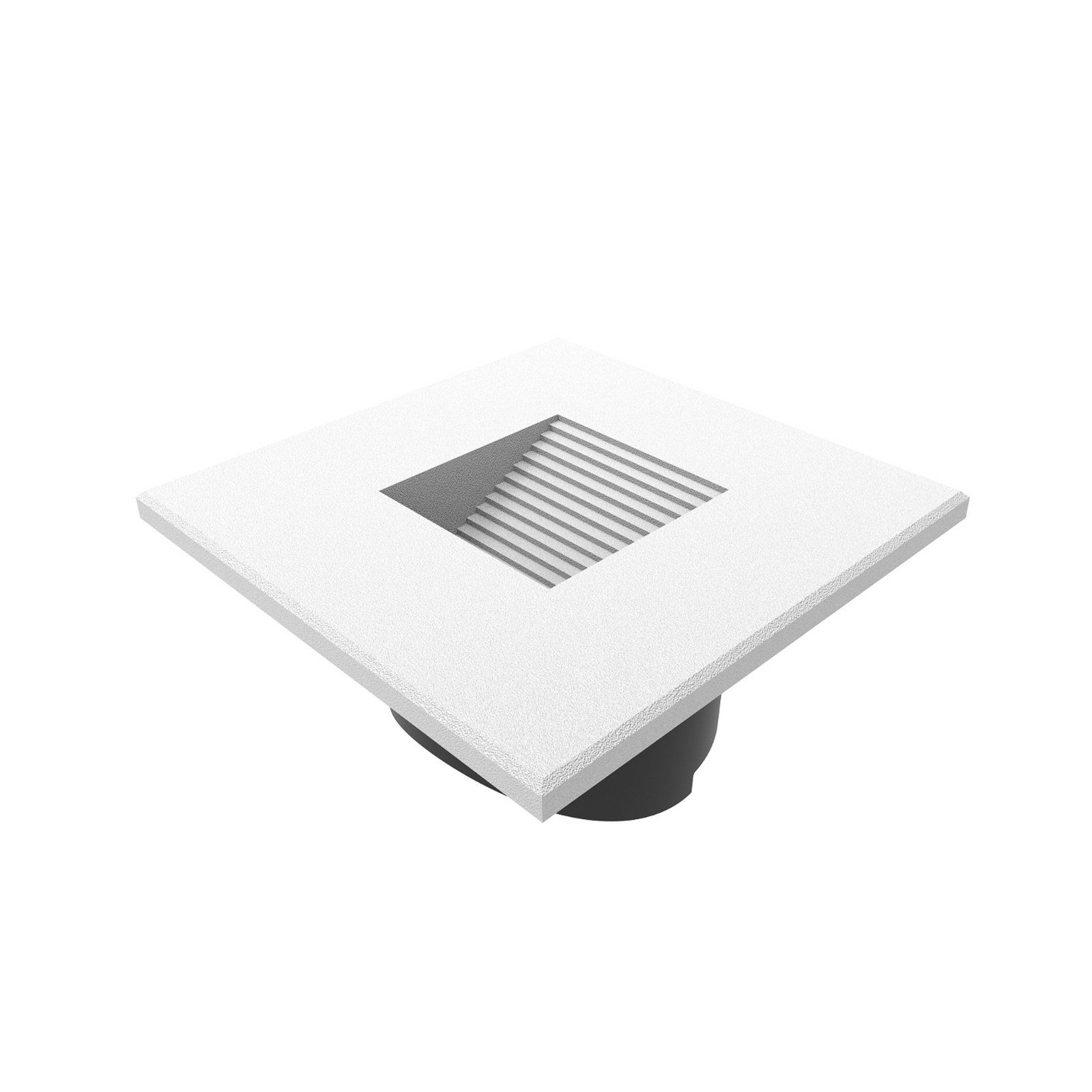 Candeeiro de parede embutido DOTLUX LED EASYSTAIR alumínio branco 8,2 x 8,2 cm