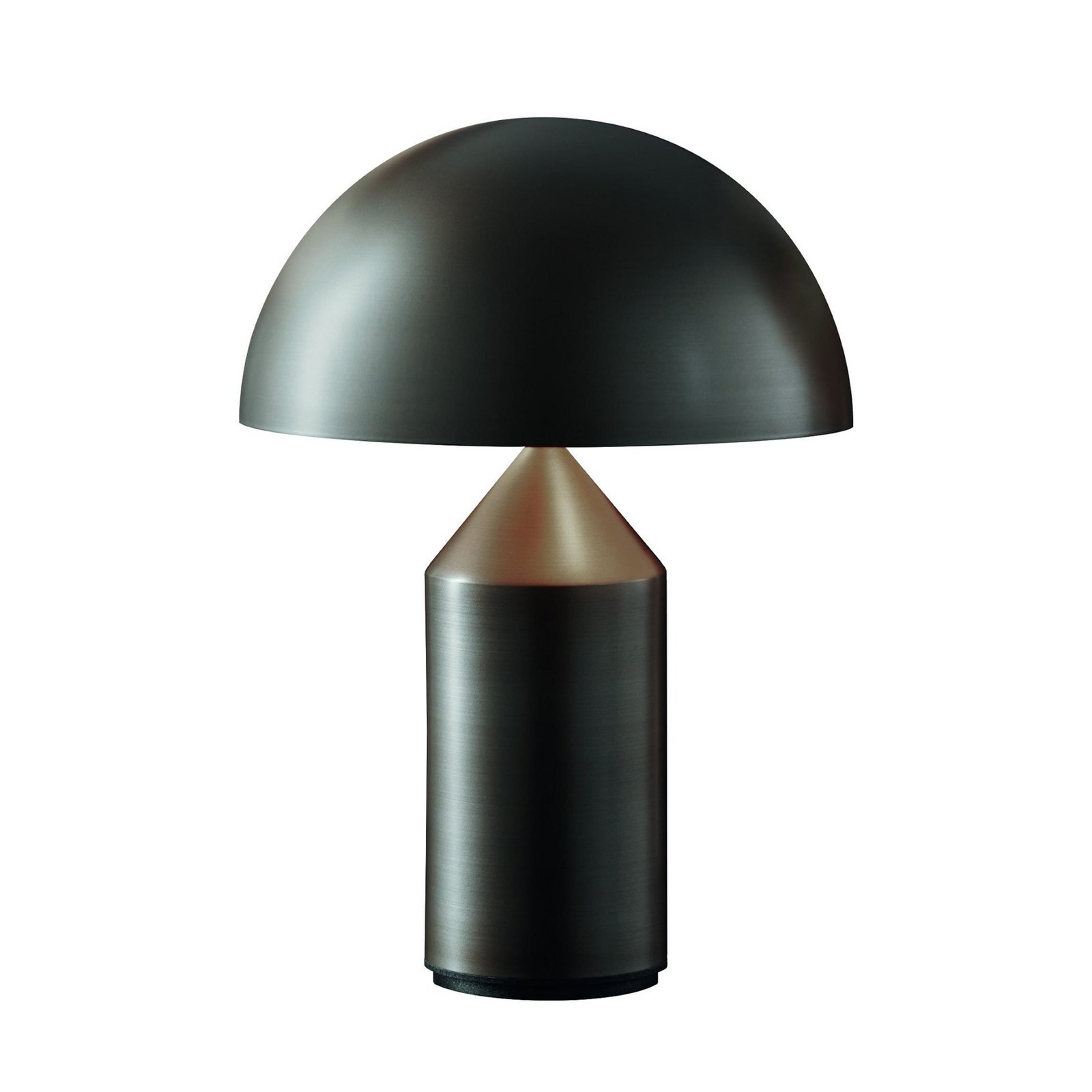 Oluce lampada da tavolo Atollo, nichel satinato, alluminio, Ø 25 cm