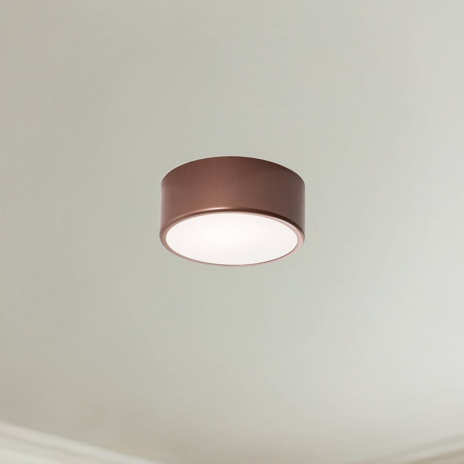 Deckenleuchte Cleo, Ø 20 cm, IP54, kupferfarben, Metall, E27 günstig online kaufen