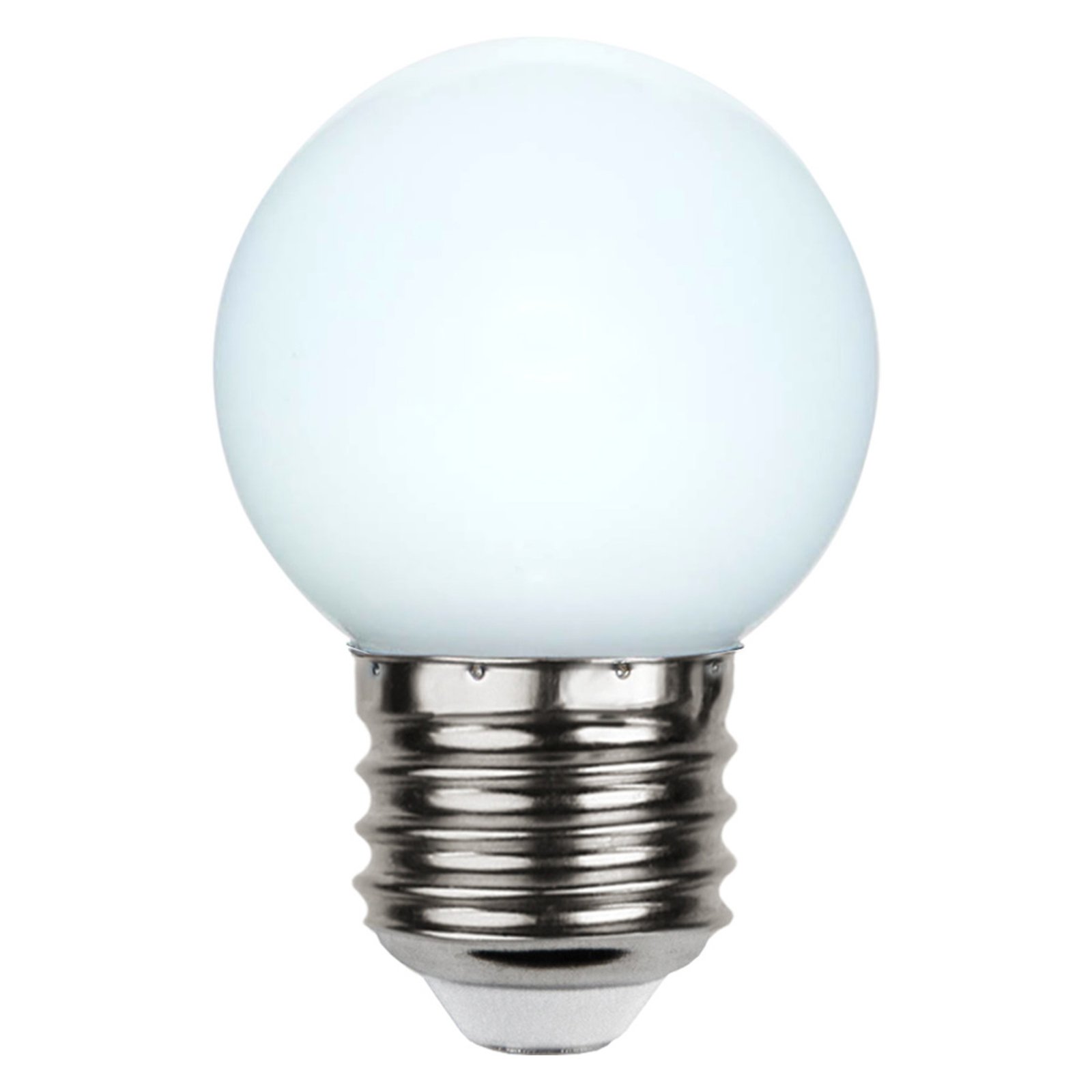 E27 G45 LED bulb for fairy lights, white 6,500K