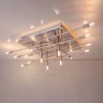 Ancona ceiling light, 14-bulb, steel