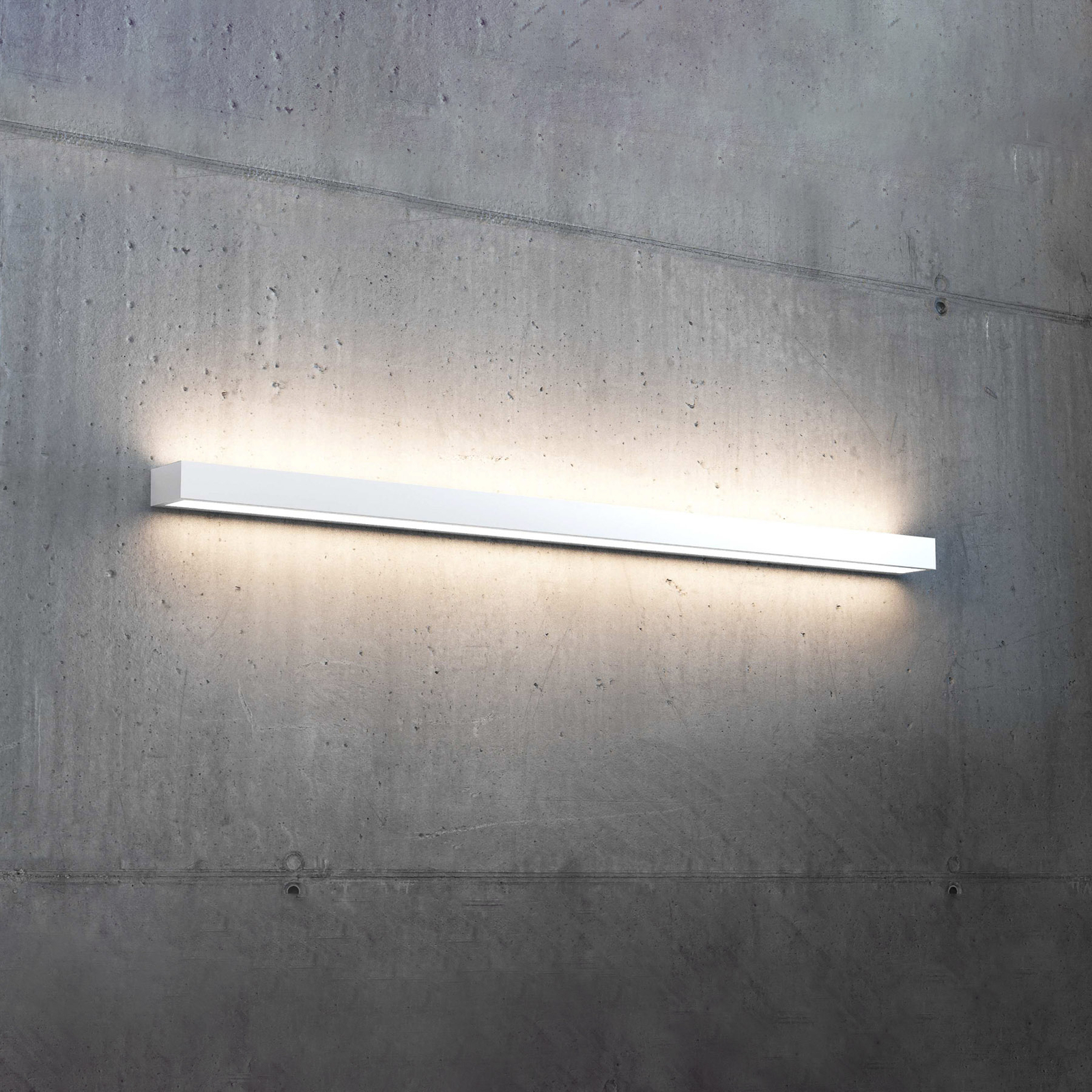 LED wandlamp Mera, breedte 120 cm, wit, 3.000K