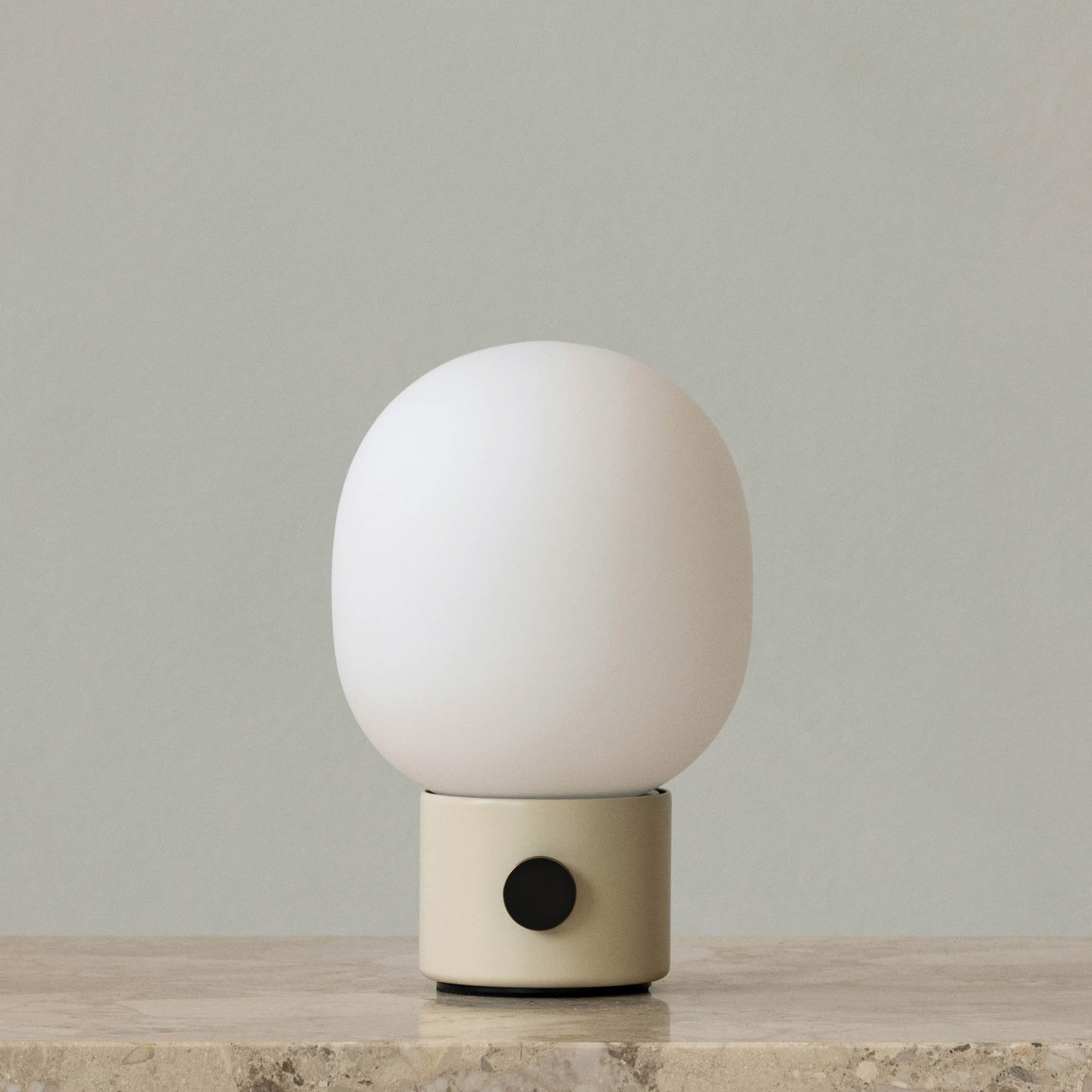 Audo JWDA LED table lamp with a battery, alabaster