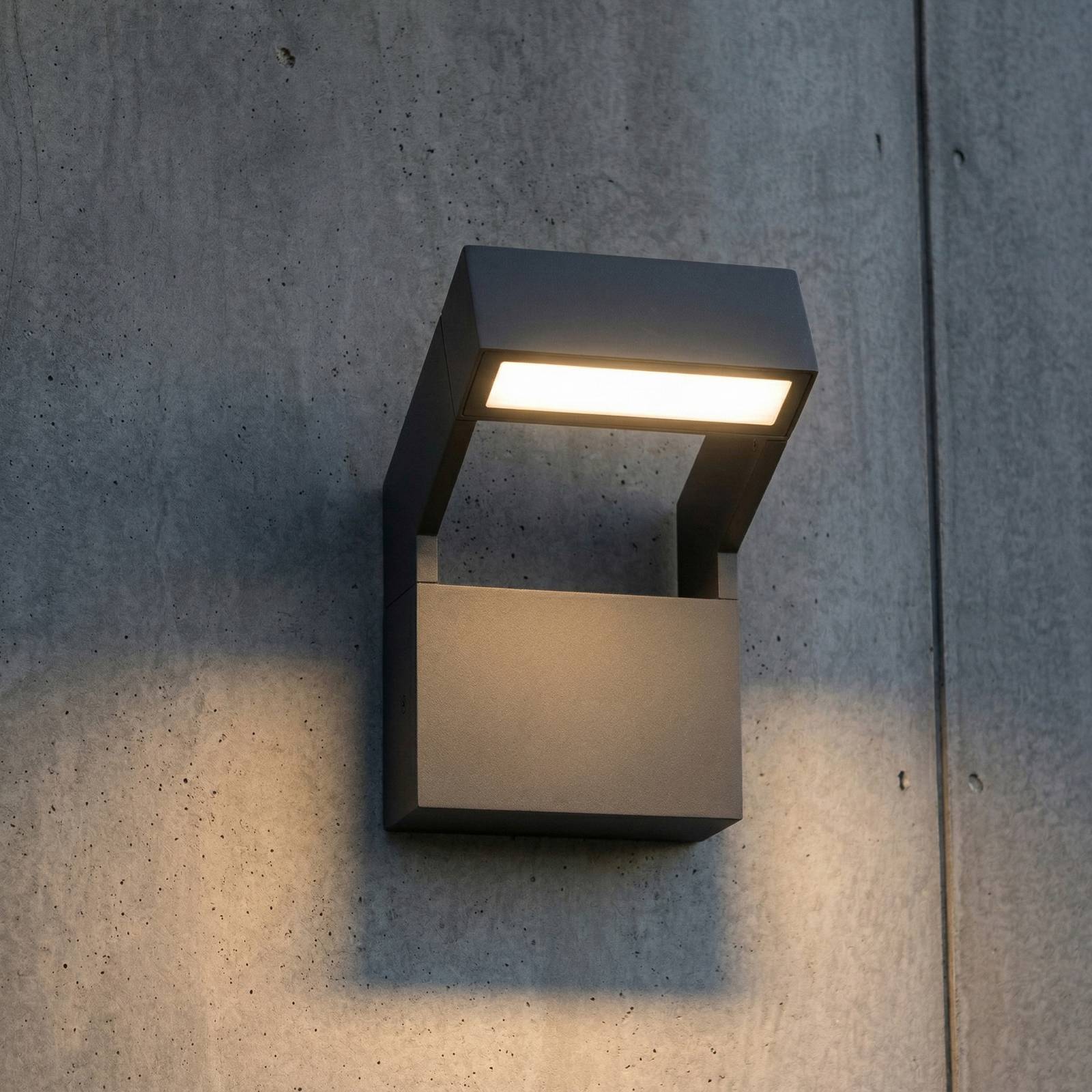 Applique d'extérieur LED Arcchio Kovato, gris foncé, IP65