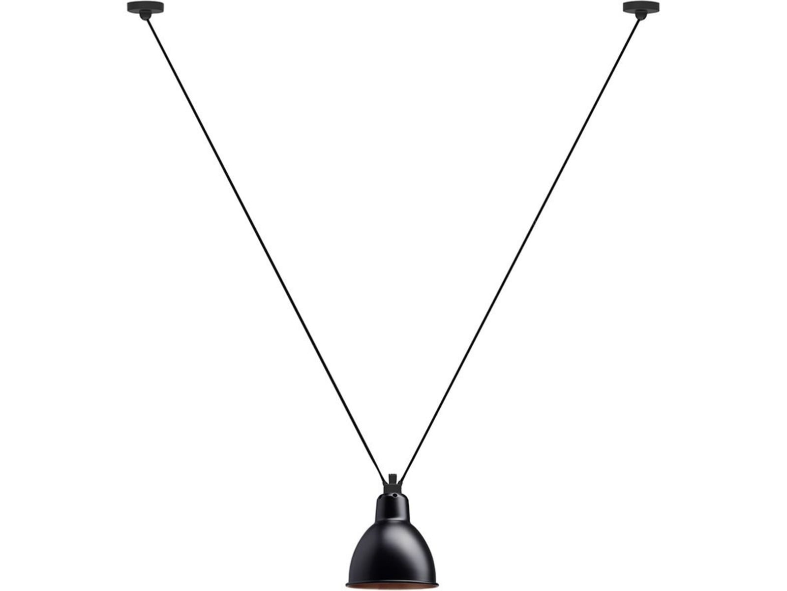 323 L Pendel Round Black/Copper Lampe Gras - Stue - Metal