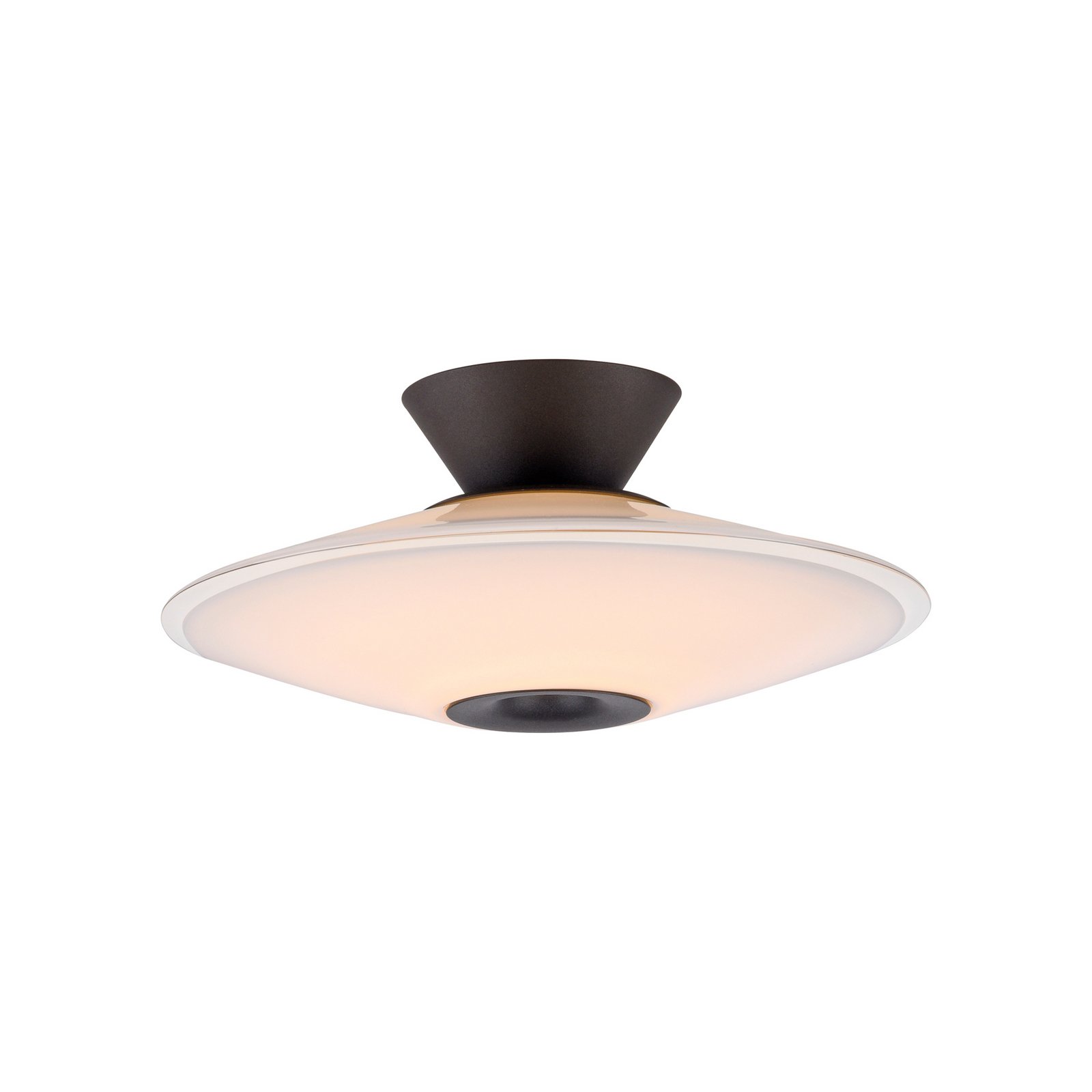 Paul Neuhaus LED-Deckenlampe Elipsa, weiß/schwarz, Ø 35 cm