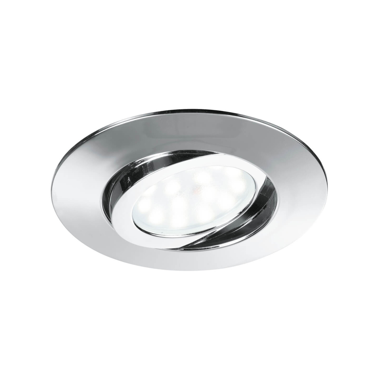 Zenit LED downlight with IP44, chrome