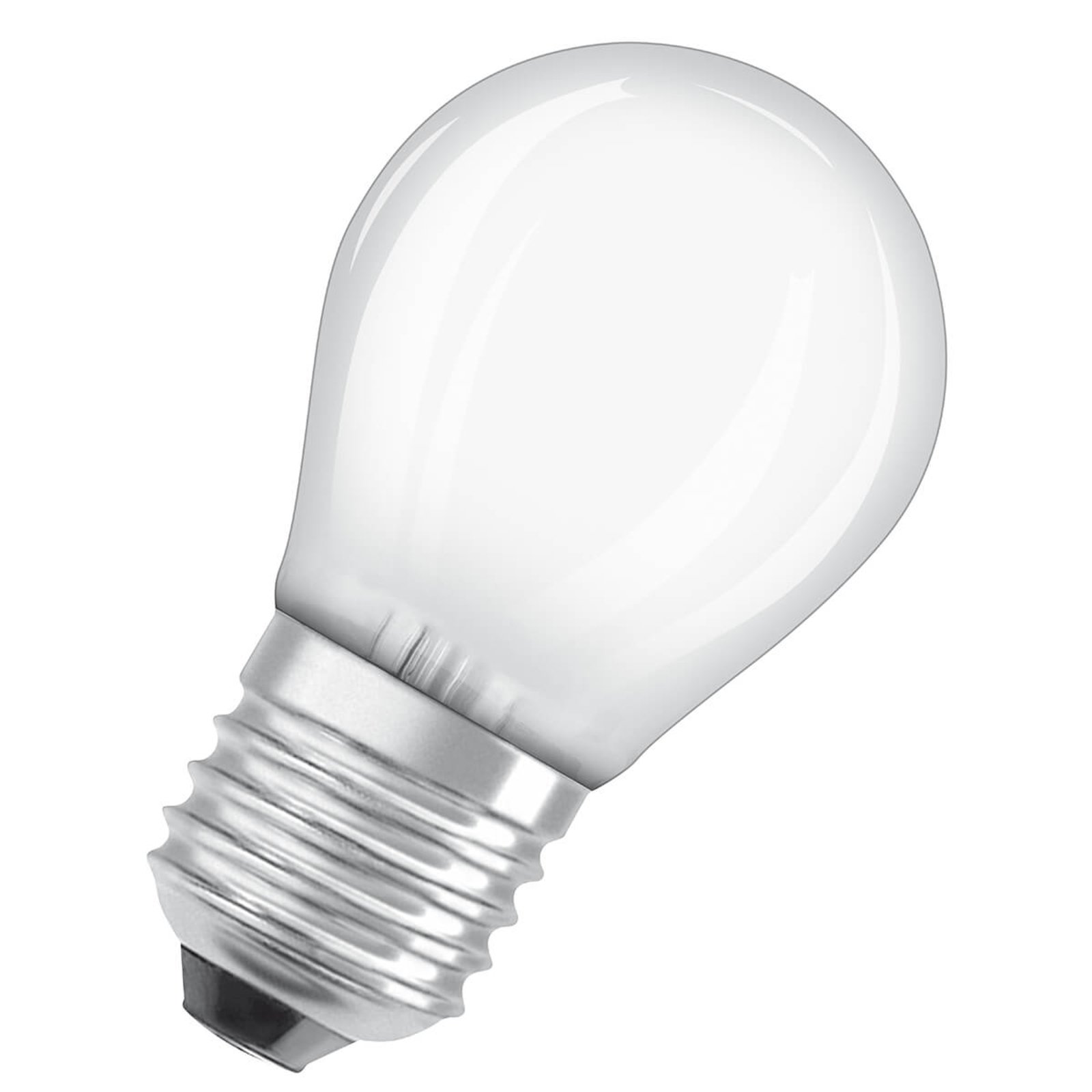 OSRAM teardrop LED bulb E27 4.8W 827, dimmable