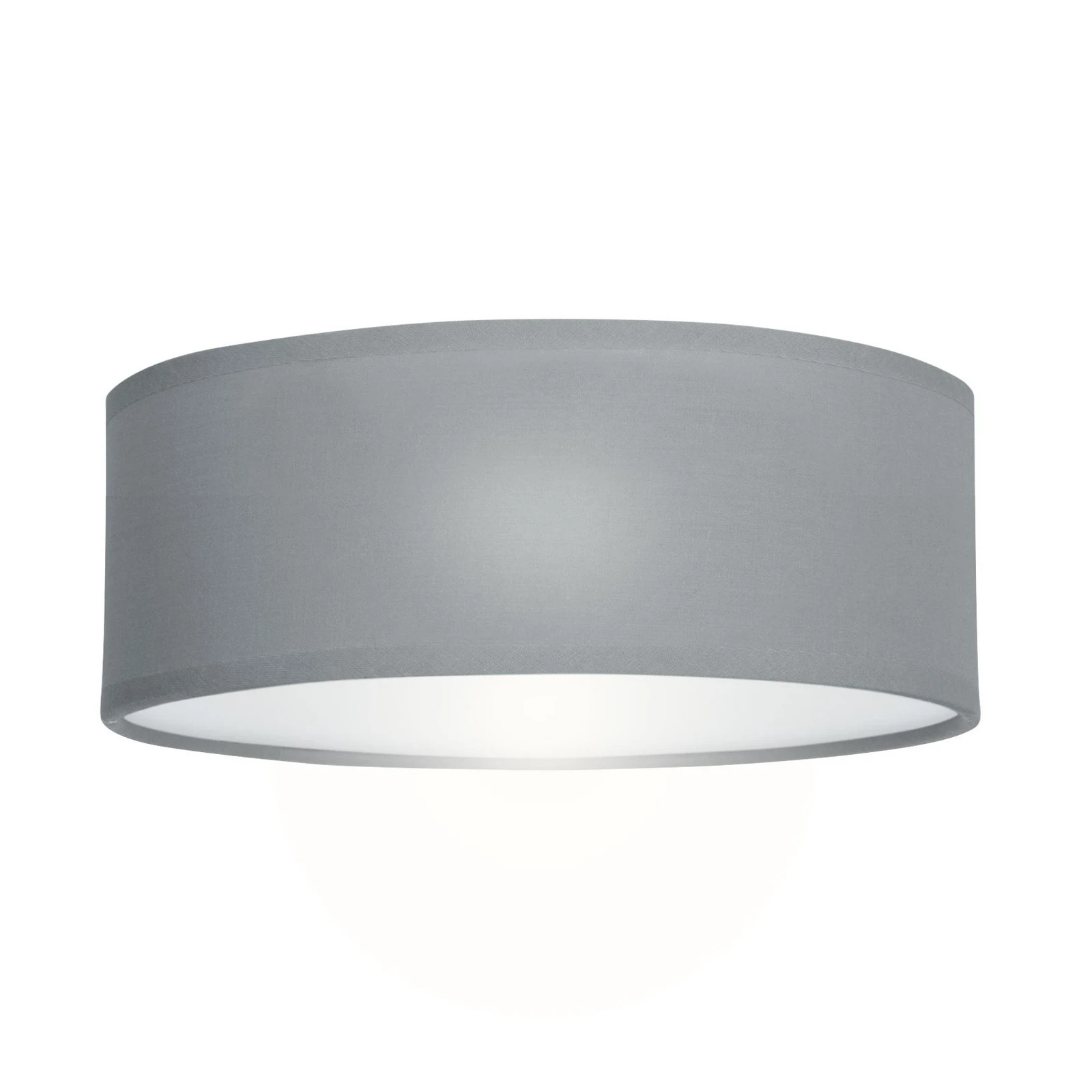 Candeeiro de teto Sonho de teto, Ø 30 cm, têxtil, cinzento