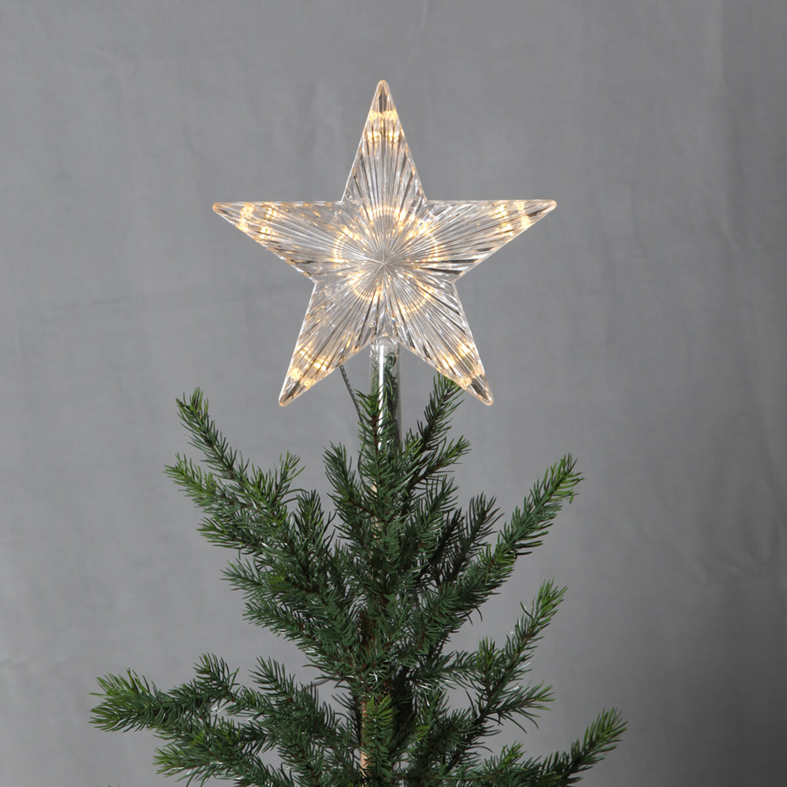 LED treetop Topsy with a plastic star