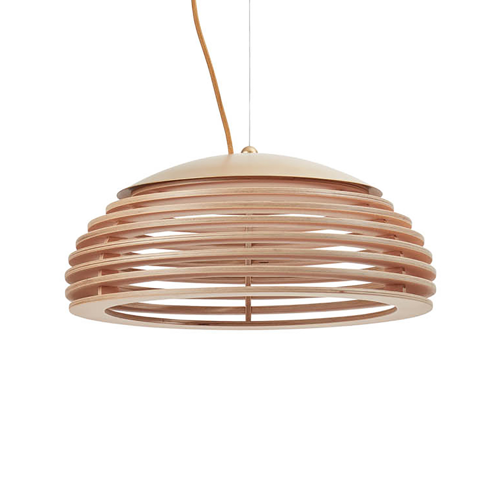 Twist hanglamp, beuken, naturel, 120 cm