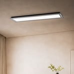 Lucande Lámpara de techo LED Leicy, negra, 124 cm, RGB, CCT