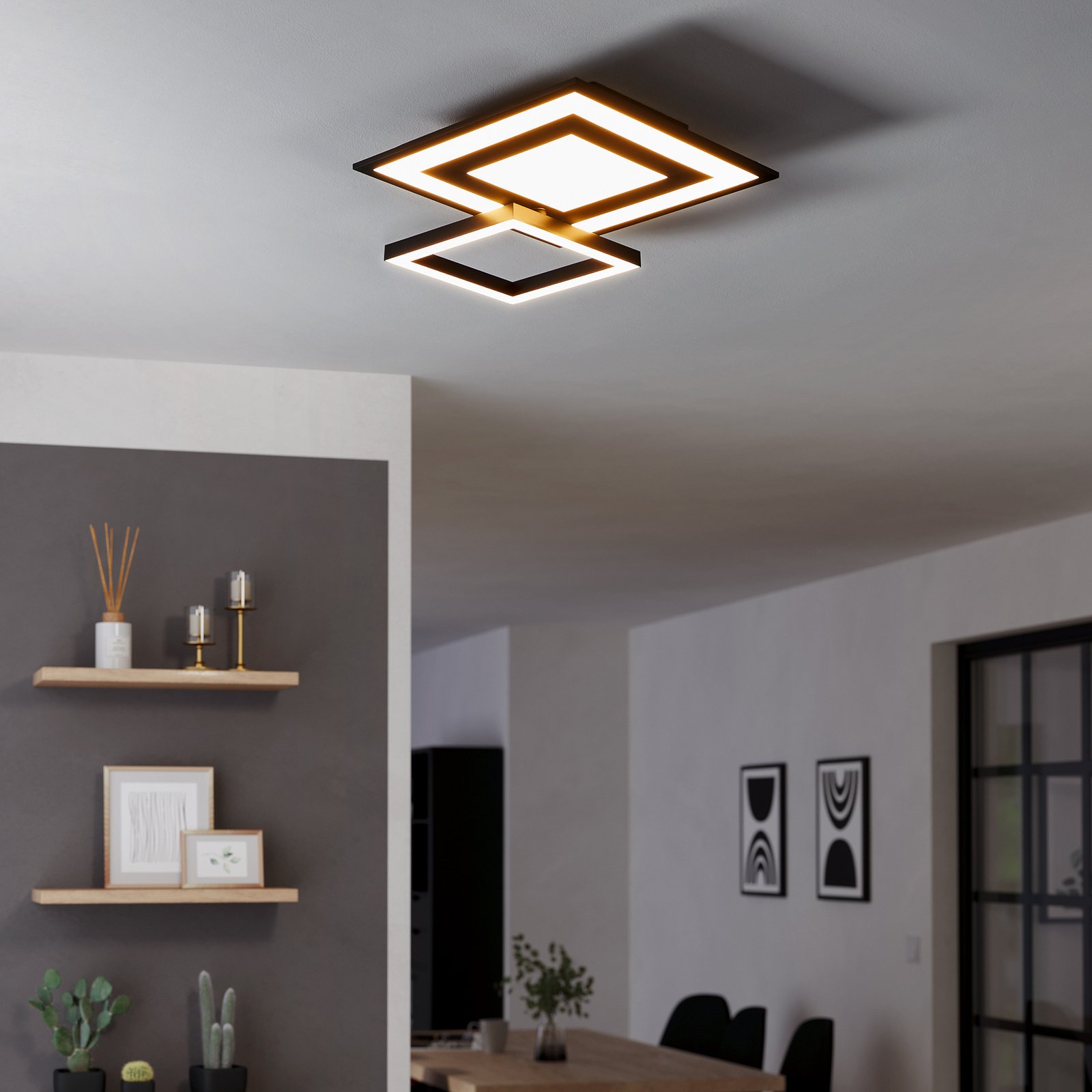 EGLO connect Savatarila-Z plafonnier LED noir