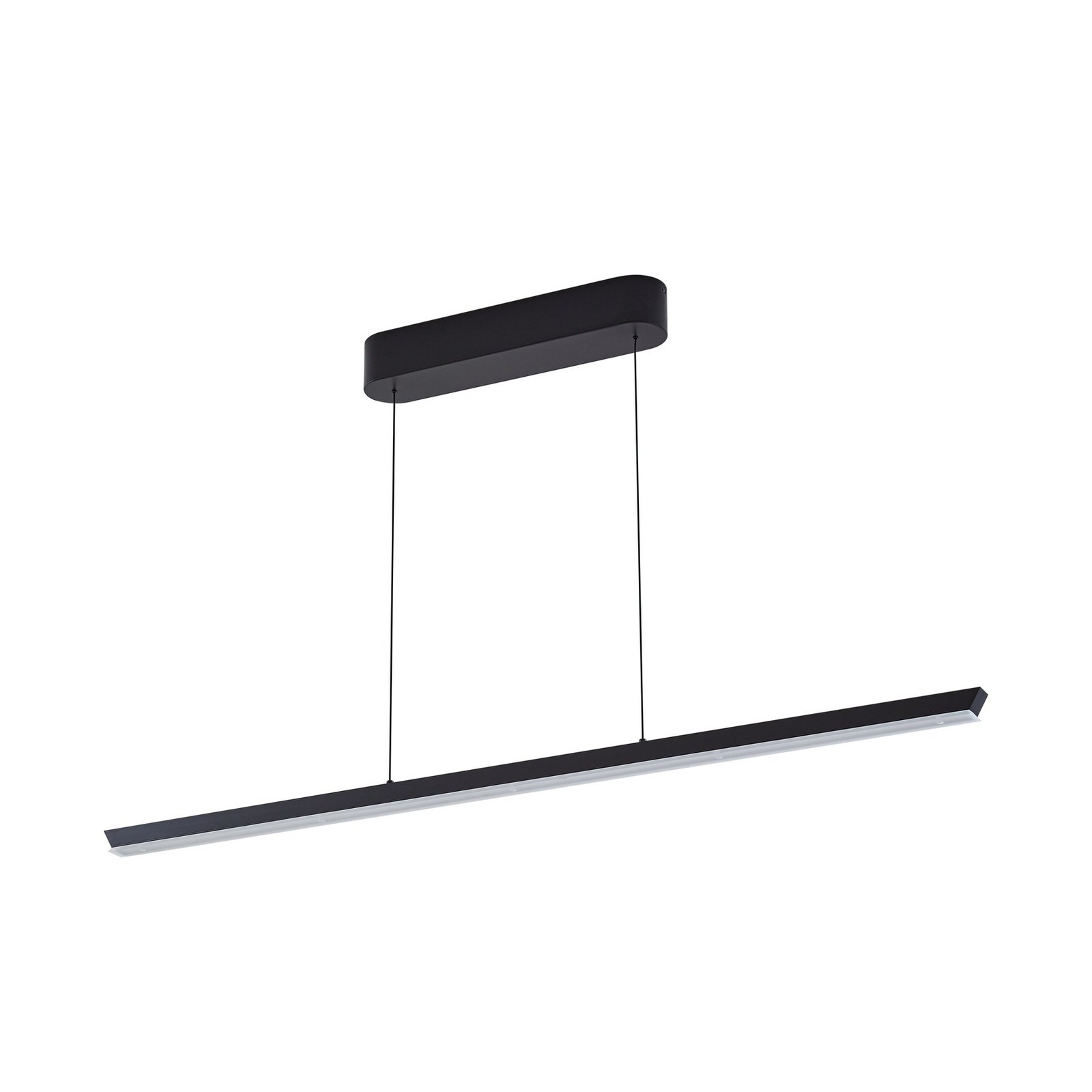 Lucande LED-Hängelampe Solvar, 117 cm, schwarz, CCT, dimmbar