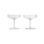 Ripple Champagne Saucers Set of 2 Clear - Ferm Living