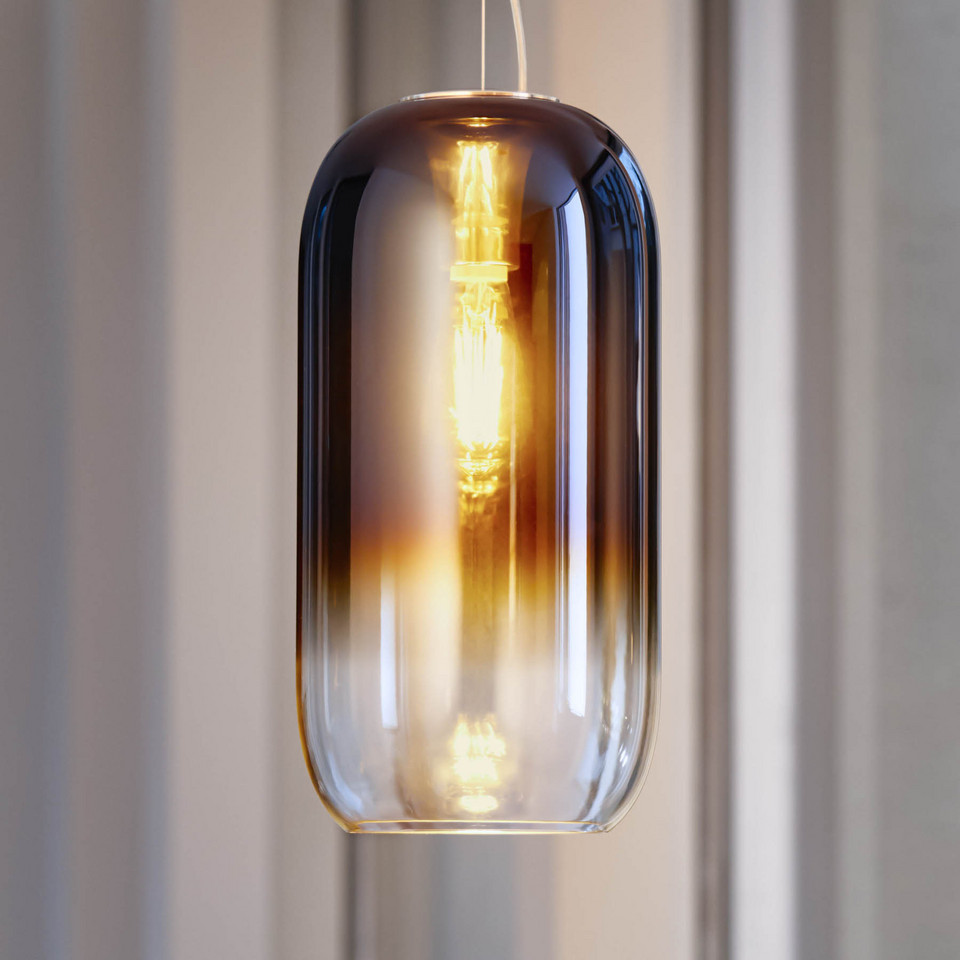 Artemide Gople Mini pendellampa Blue Sapphire/Black, blå från Artemide