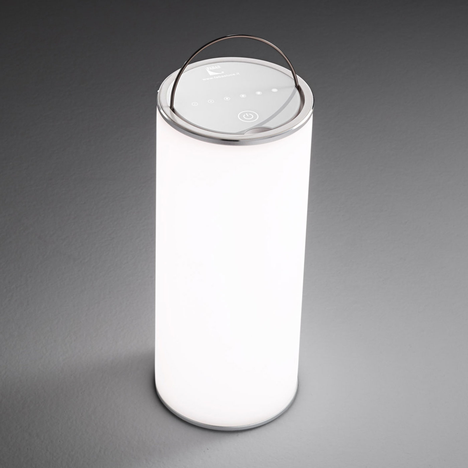 Lampada tavolo LED Thalia luce reversibile, bianca