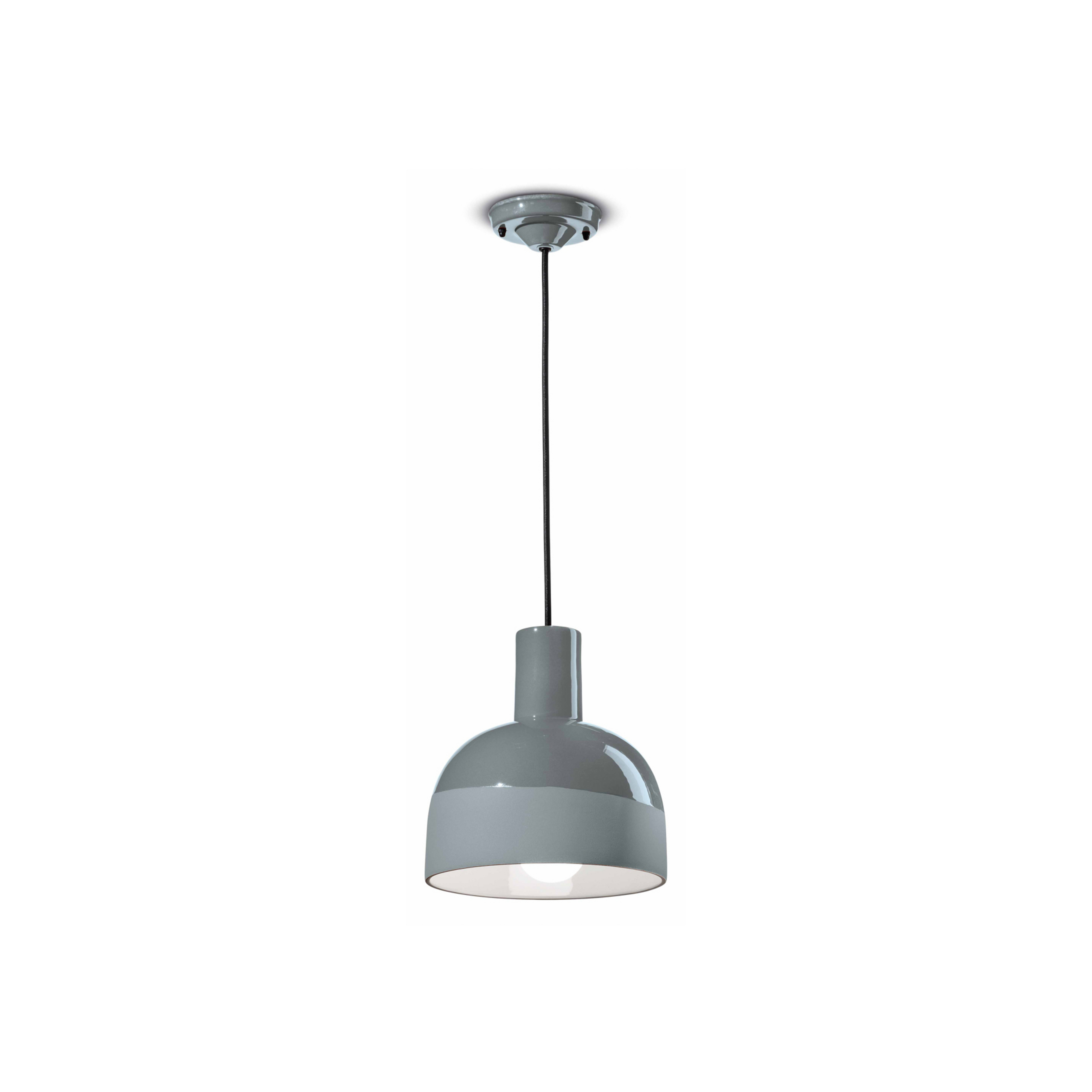 Lampa wisząca Caxixi wykonana z ceramiki, szara