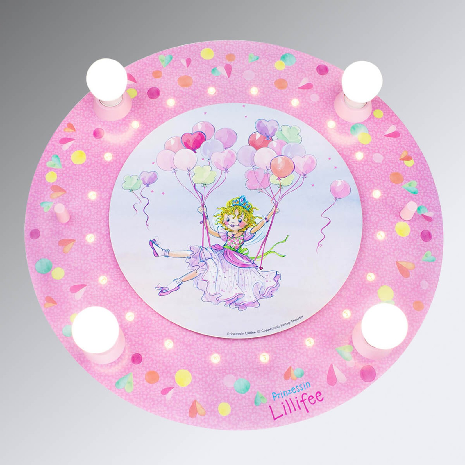 Taklampe Prinsesse Lillifee med LED-lys, rund