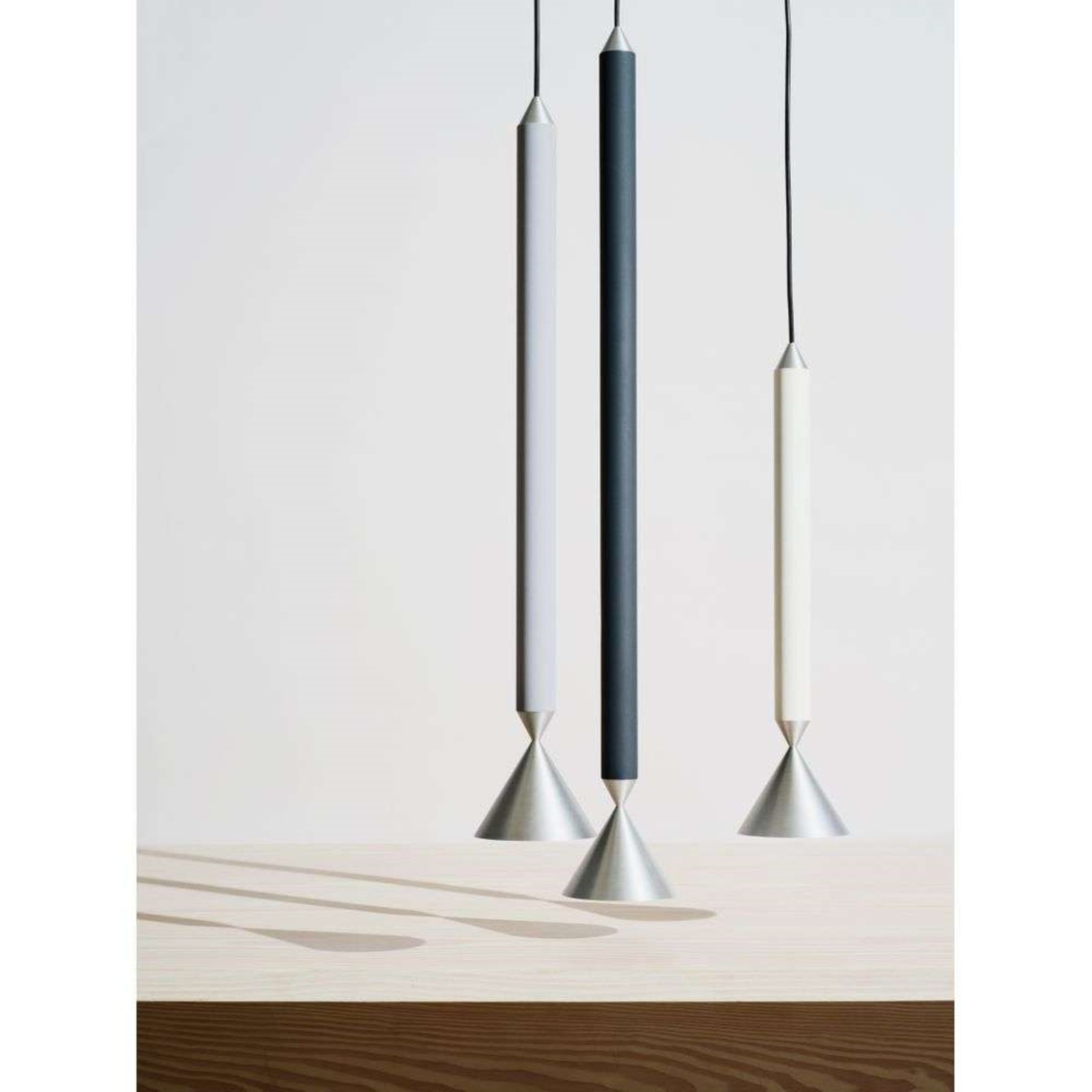 Apollo 39 Lustră Pendul Light Grey/Polished Aluminium - Pholc