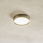 Bully LED plafondlamp, mat nikkel, Ø 14 cm