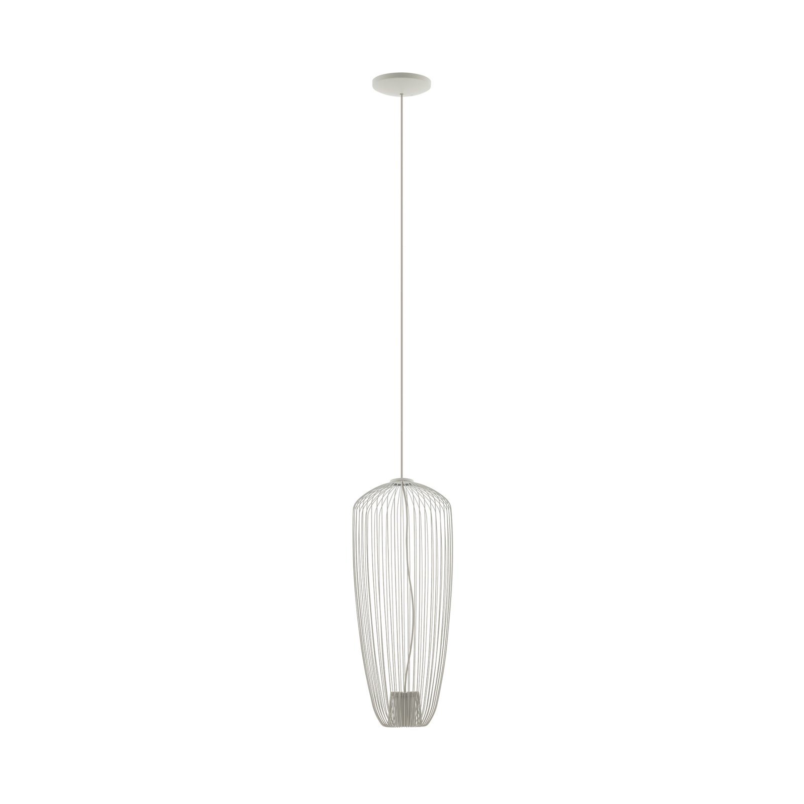 Pumpkin S pendant light, light grey, Ø 27 cm, metal, GU10