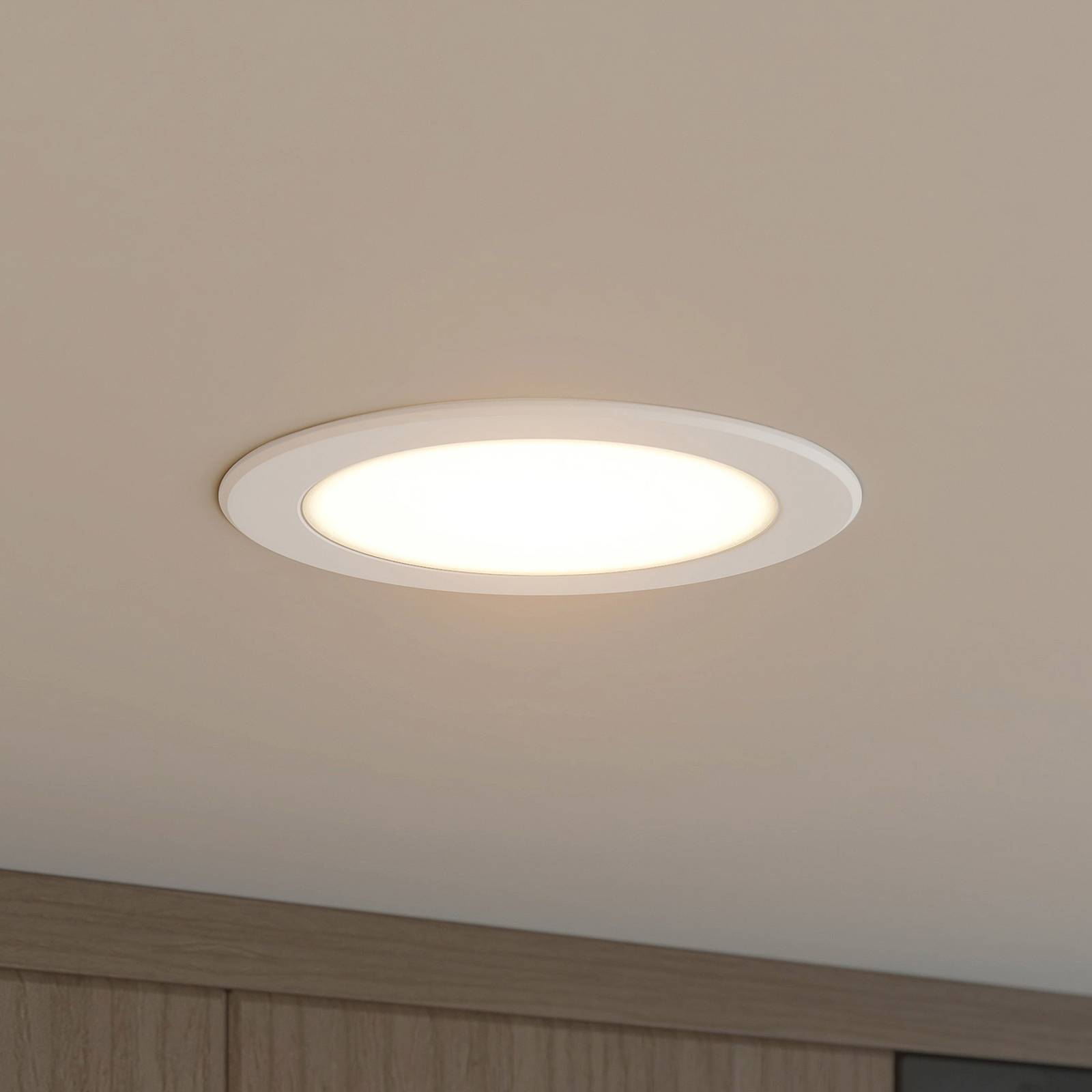 Reflektor wpuszczany LED Prios Rida 14,5 cm 12 W CCT ściemniany