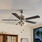 Lindby Deckenventilator mit Licht Anariki, leise, silber