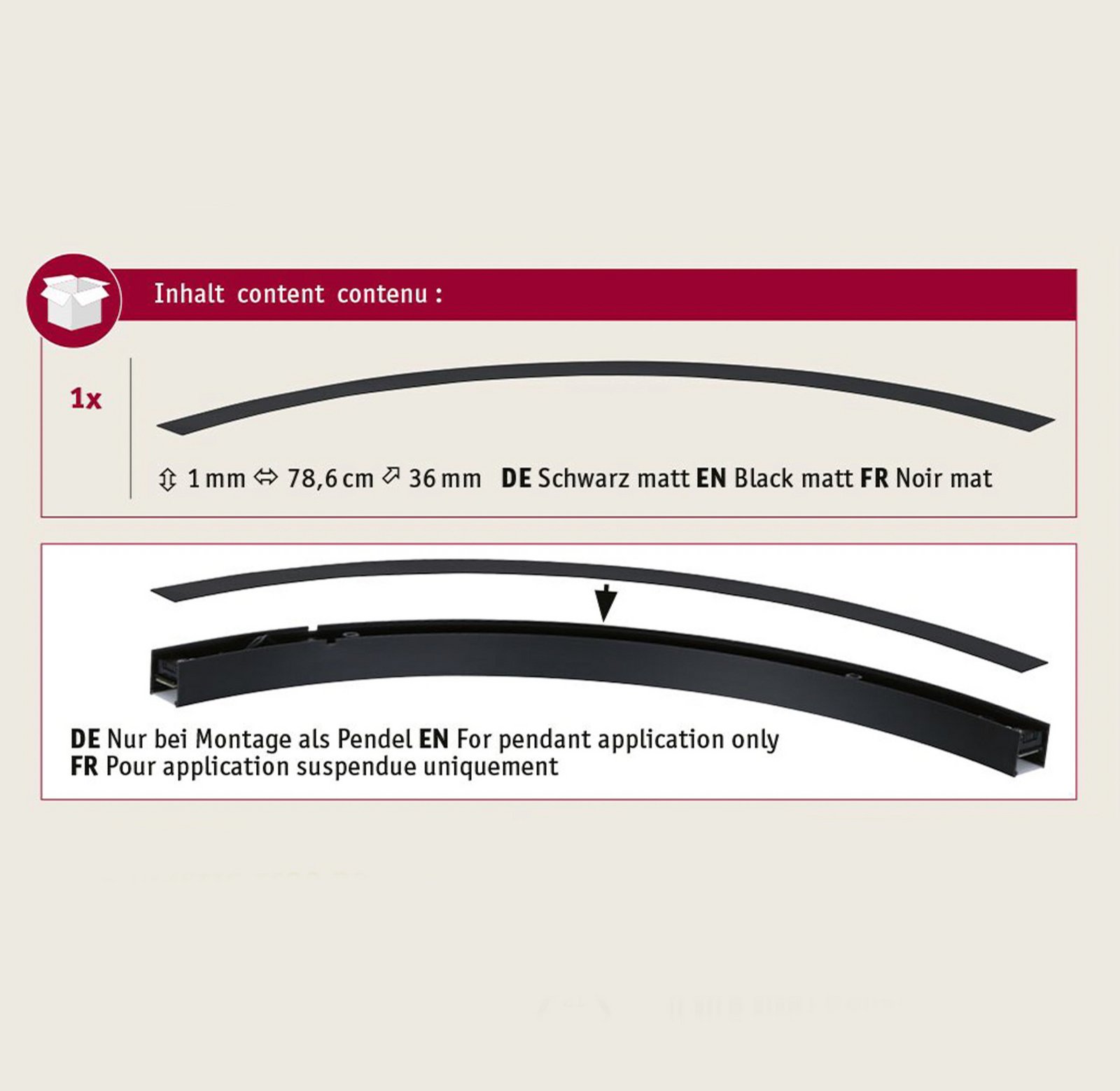 Paulmann afdekking Linion, zwart, bocht 90°, kunststof