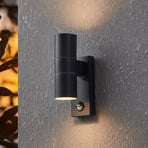 LED nástěnné světlo Riga 5 antracitová, 21 cm  kovový senzor, 2 svítidla.